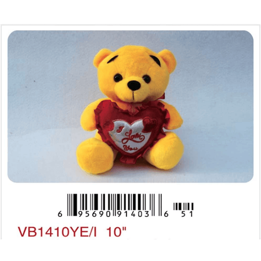 10in Yelllow Bear I Love You - Toy World Inc