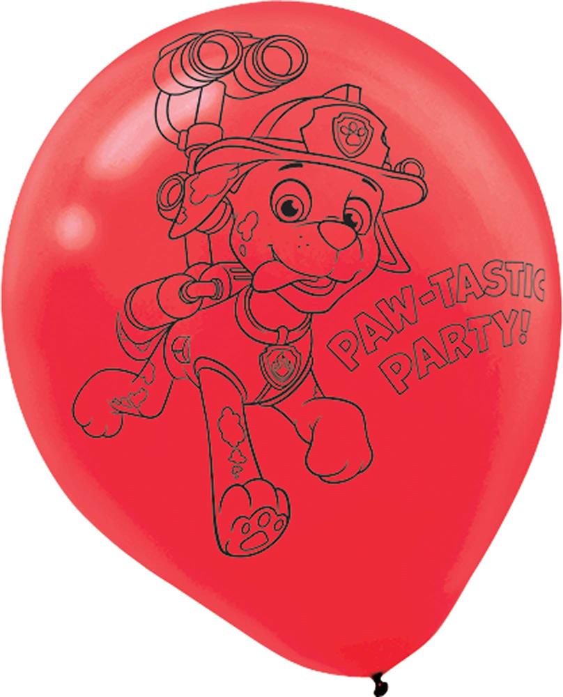 Paw Patrol Latex Balloon 12in 6ct