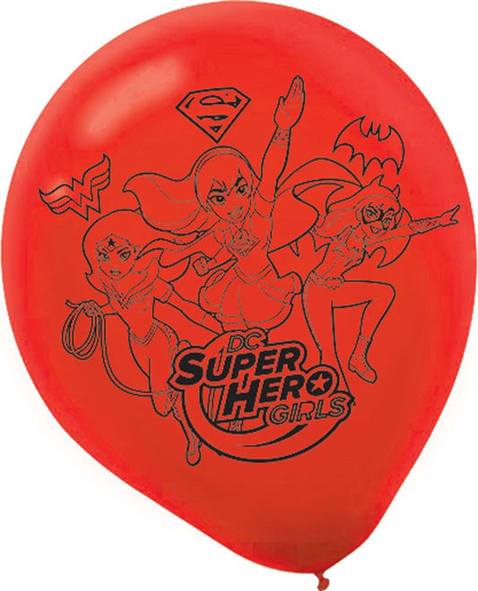 Superhero DC Girl Latex Balloon 6ct