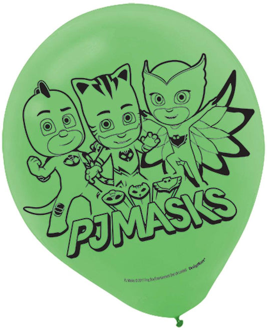 PJ Masks Latex Balloon 12in 6ct