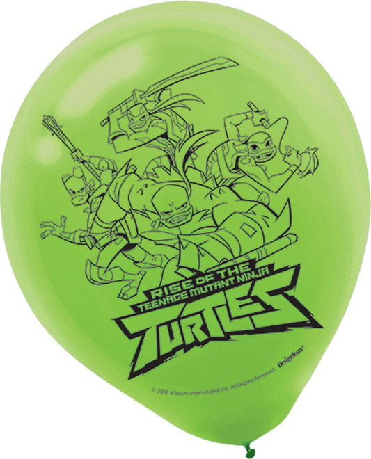 Rise of The Teenage Mutant Ninja Turtles Latex Balloon 12in 6ct