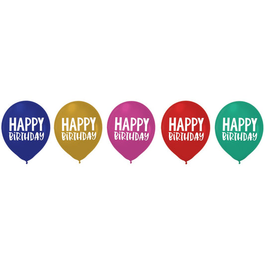 Happy Dots Printed Latex Balloons 12in 15ct