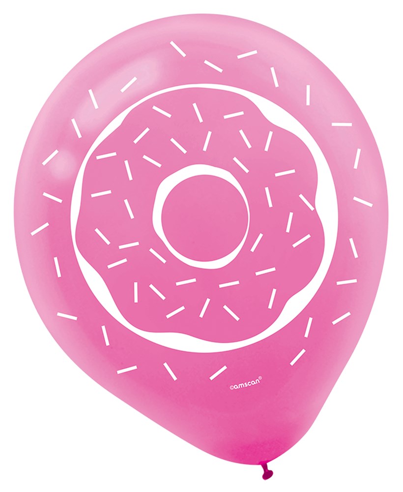 Donut Party 12in Latex Balloons 6ct