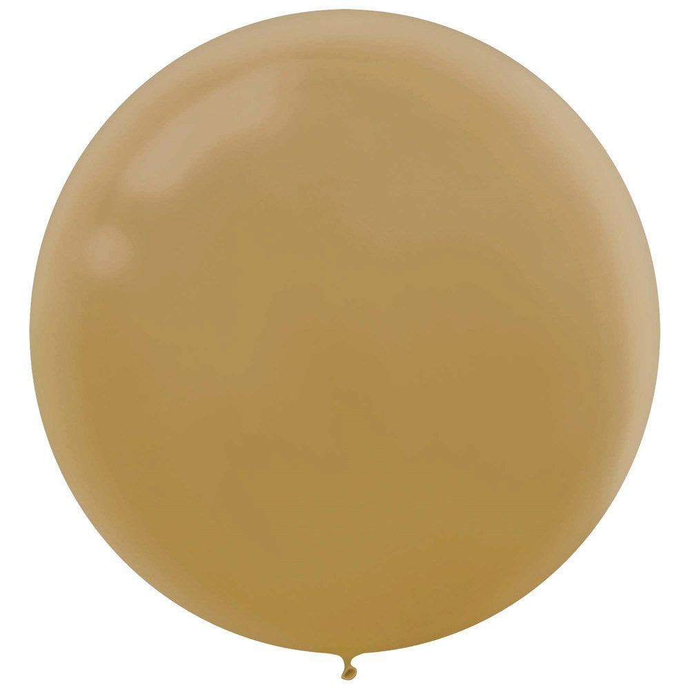Latex Balloon Pearlized Gold 24in 4ct
