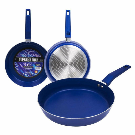 11in Blue Non Sitck Fry Pan - Toy World Inc