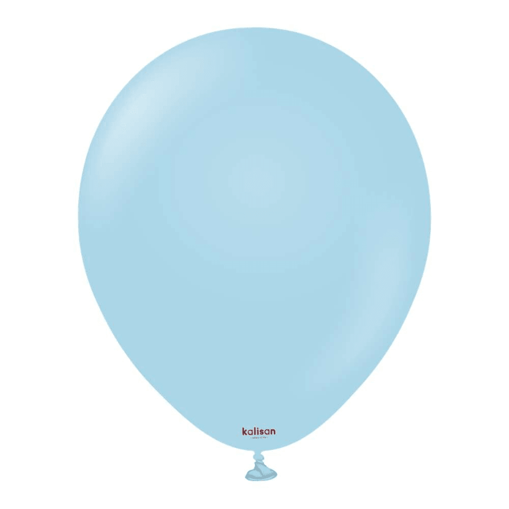 12 inch Kalisan Macaron Blue Latex Balloons 100ct - Toy World Inc