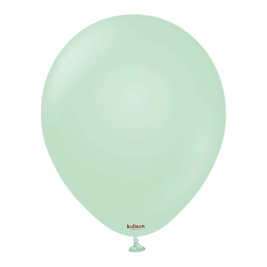 12 inch Kalisan Macaron Green Latex Balloons 100ct - Toy World Inc