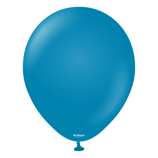 12 inch Kalisan Retro Deep Blue Latex Balloons 100ct - Toy World Inc