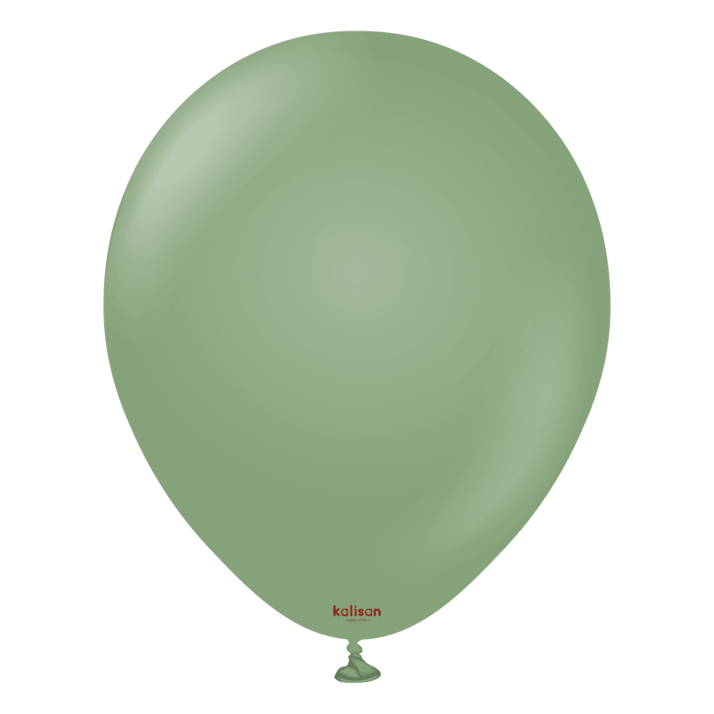12 inch Kalisan Retro Eucalyptus Latex Balloons 100ct - Toy World Inc