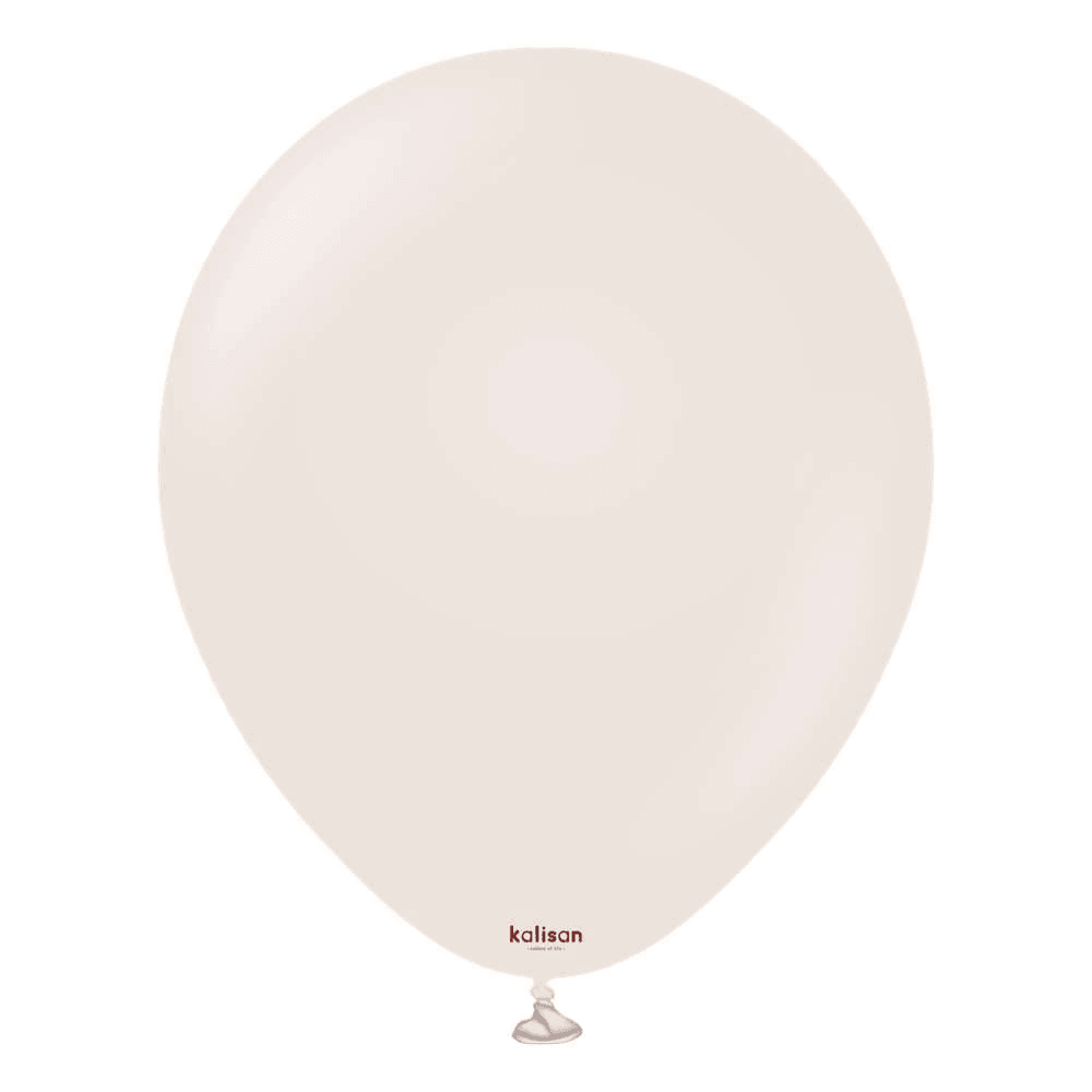 12 inch Kalisan Retro White Sand Latex Balloons 100ct - Toy World Inc