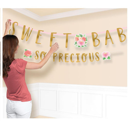 Floral Baby Jumbo Letter Banner Kit 2ct