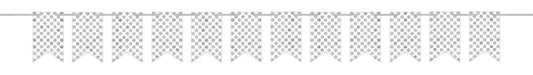 Pennant Banner White Silver Hs Dot 1ct