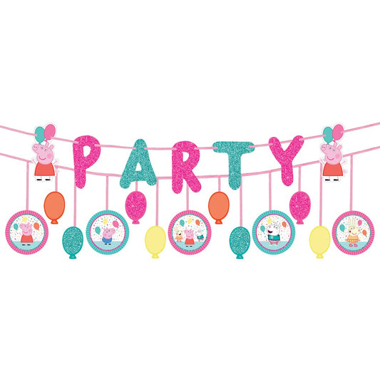 Peppa Pig Confetti Party Double Banner Multi-Pack Kit 2ct