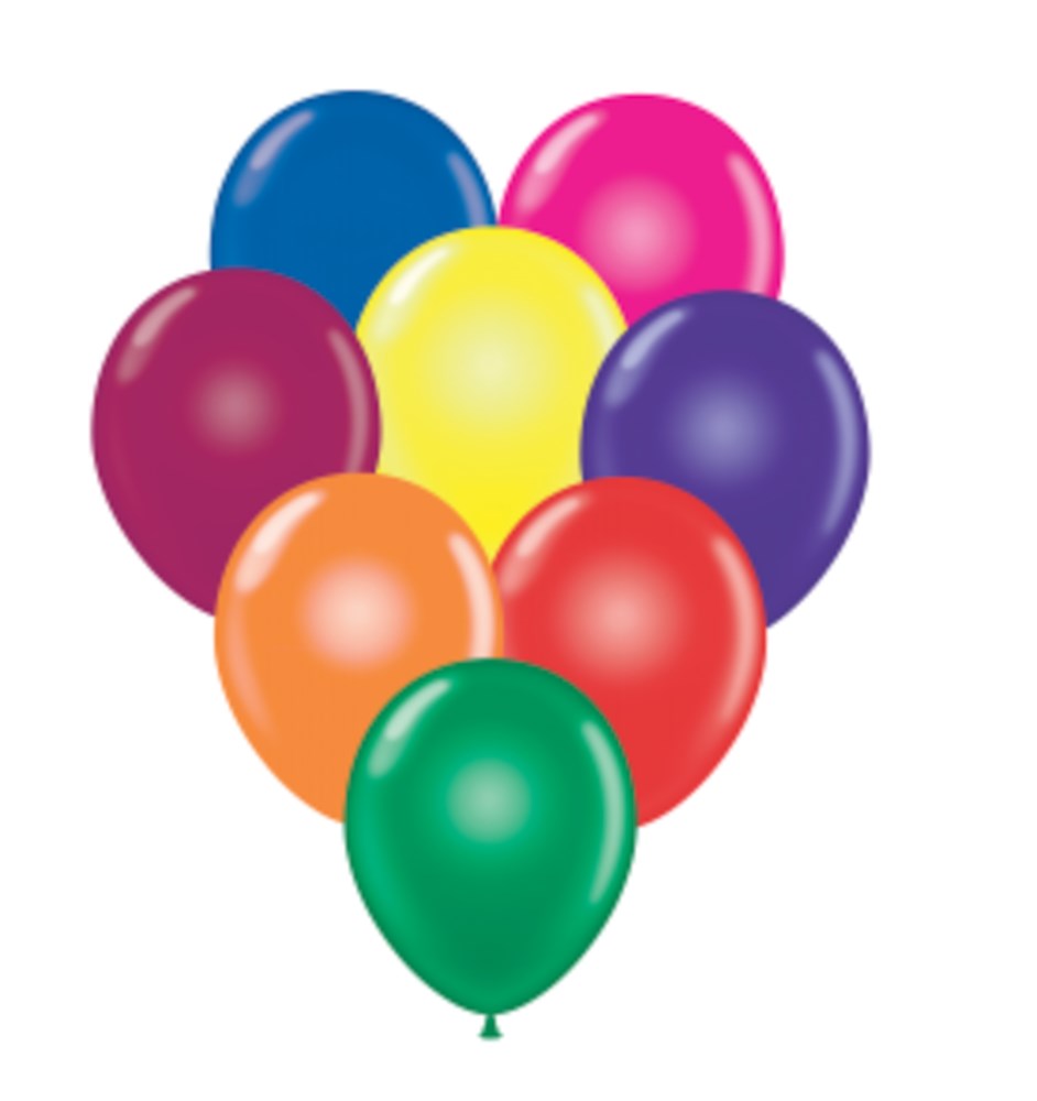 Tuftex Crystal Assorted 11 inch Latex Balloons 12ct