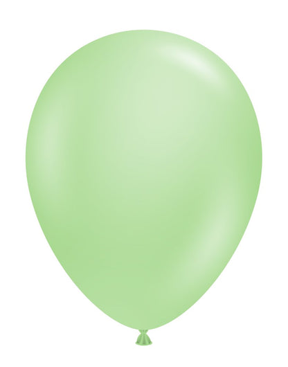 Globos de látex verde menta Tuftex de 11 pulgadas, 12 unidades