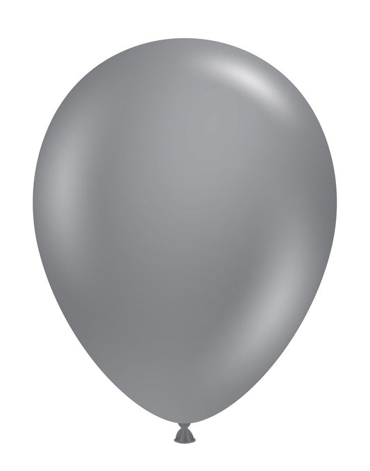 Tuftex Gray Smoke 11 inch Latex Balloons 12ct