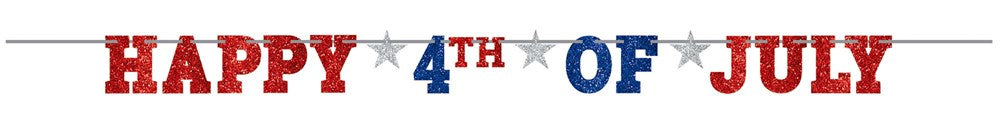 Happy July 4th Letter Banner
