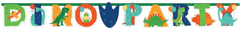 Dino-Mite Party Letter Banner Kit 2 u.
