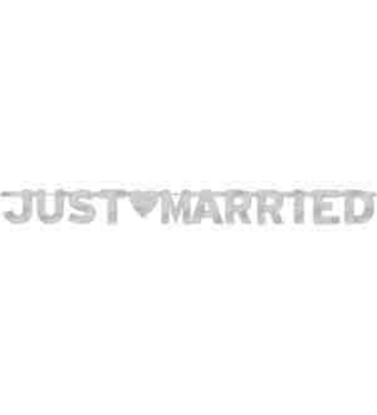 Just Married Letter Banner