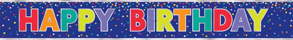 Bold Happy Birthday Foil Banner 12ft
