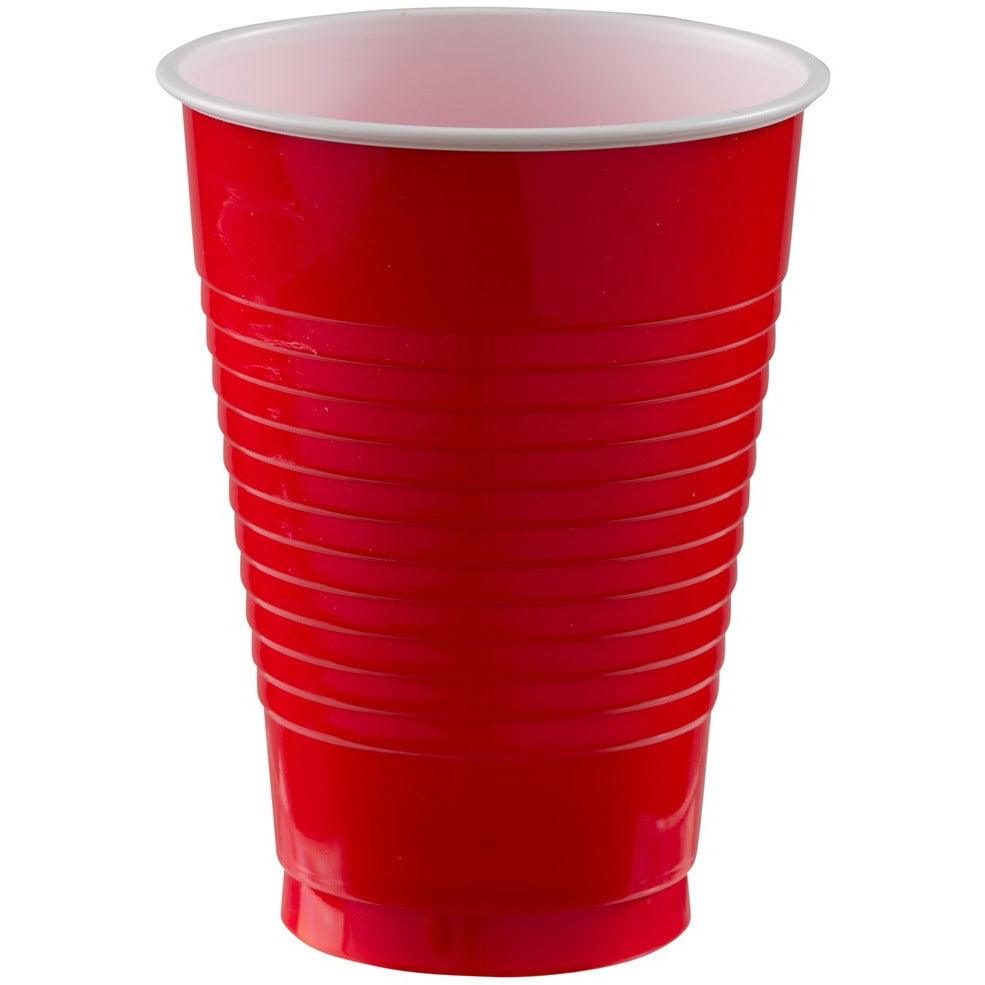 12oz Plastic Cup 50ct Apple Red - Toy World Inc
