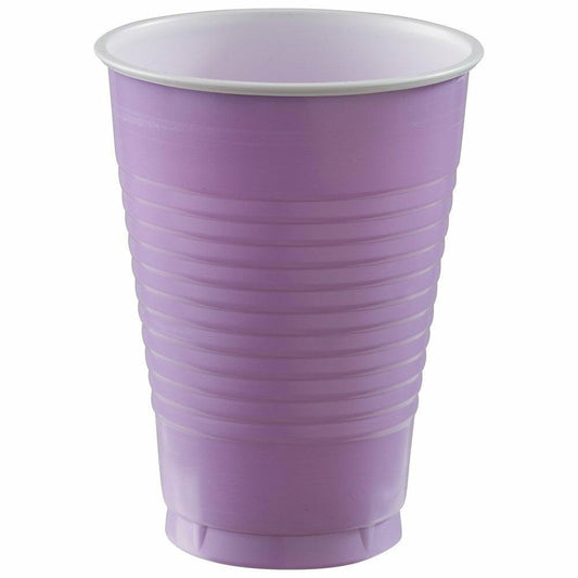 12oz Plastic Cup 50ct Lavender - Toy World Inc
