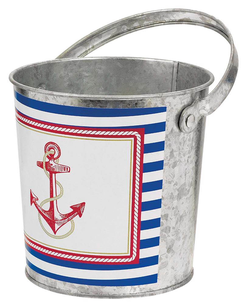 Nautical Galvanized Bucket