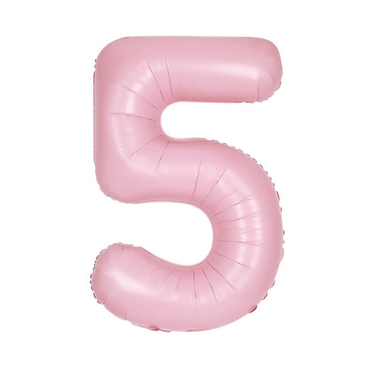 Globo gigante con números de aluminio de 34 pulgadas, rosa pastel mate 5