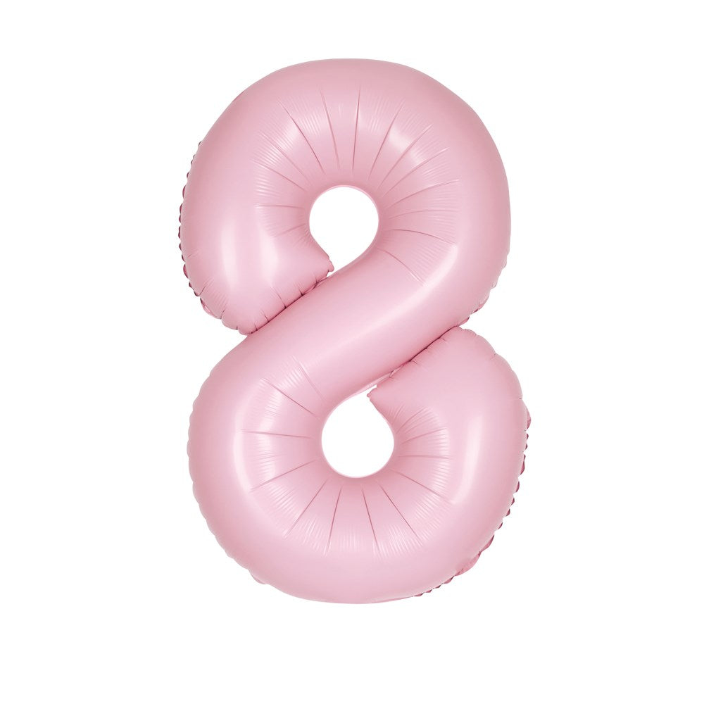 Jumbo Foil Number Balloon 34in Matte Pastel Pink 8