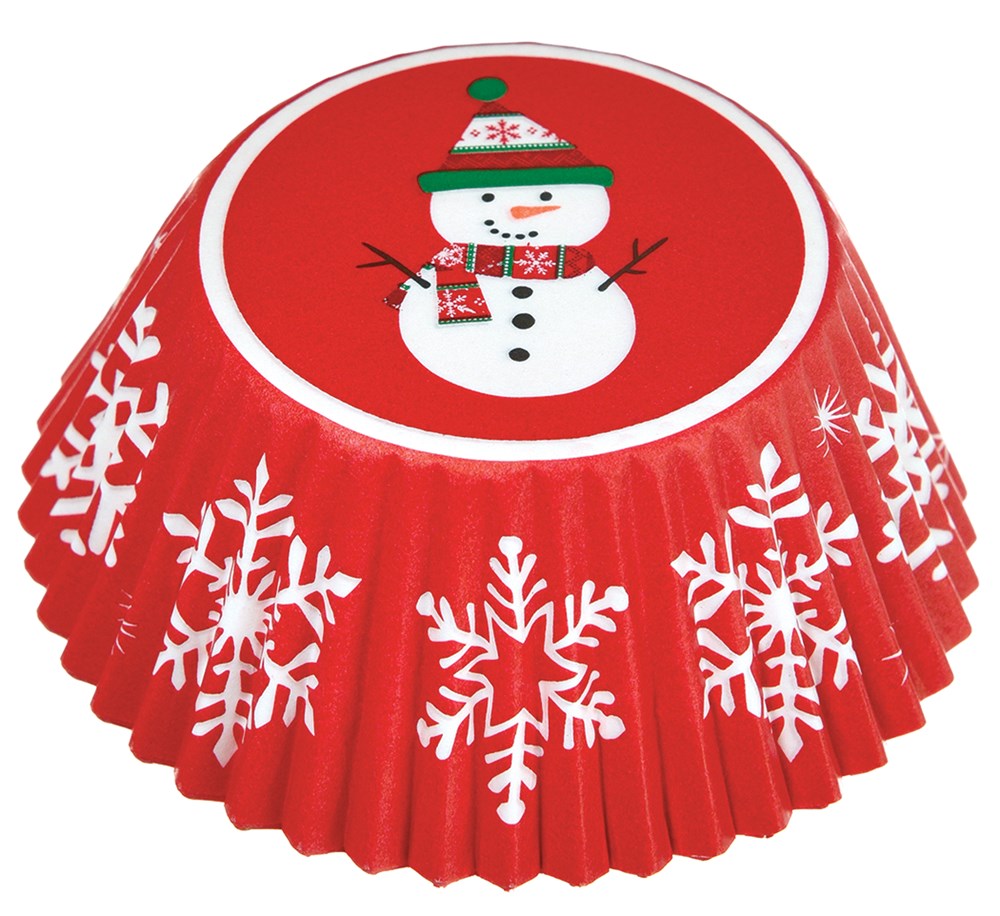 Christmas Snowman Baking Cups Paper 75ct