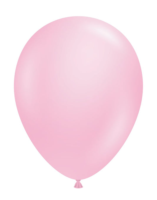 Globos de látex rosa bebé Tuftex de 14 pulgadas, 100 unidades