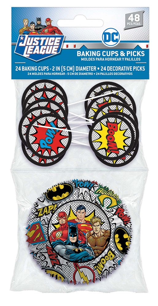Heroes Unite Cupcake Cases and Picks 48ct