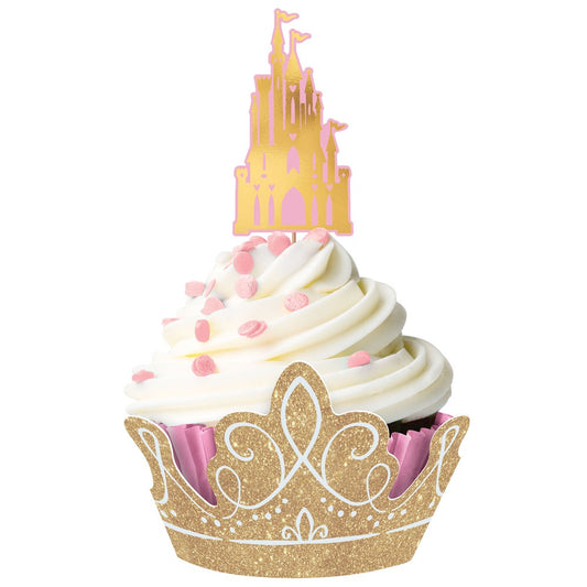Disney Princess Once Upon A Time Glitter Cupcake Kit 24ct