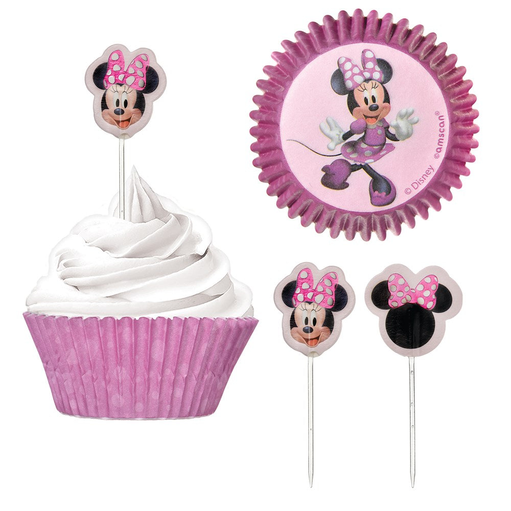 Disney Minnie Mouse Forever Hot-Stamped Cupcake Kit 48pc