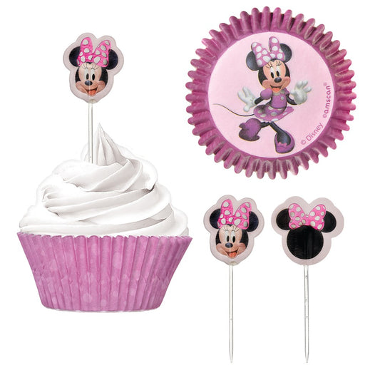 Disney Minnie Mouse Forever Hot-Stamped Cupcake Kit 48pc