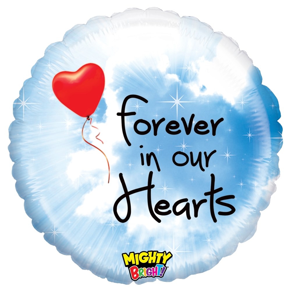 Betallic Forever in Our Hearts 21 inch Mighty BrightÃƒâ€šÃ‚Â® Balloon Packaged 1ct