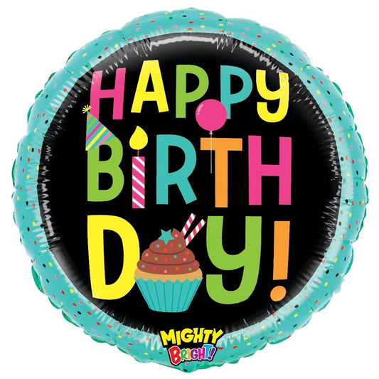 Betallic Mighty Birthday Party 21 inch Mighty BrightÃƒâ€šÃ‚Â® Balloon Packaged 1ct