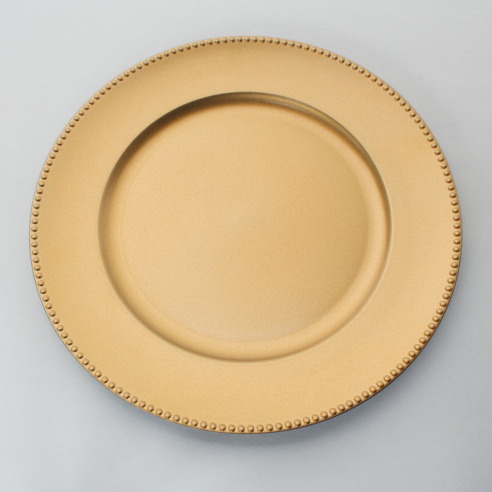 Plastic Charger Plate 13in - Gold