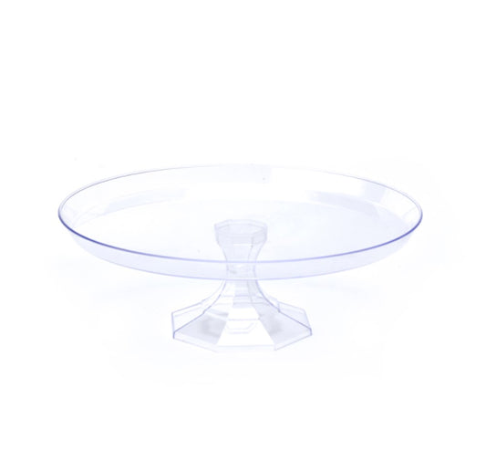 Plastic Round Cake Stand 10 in - Clear