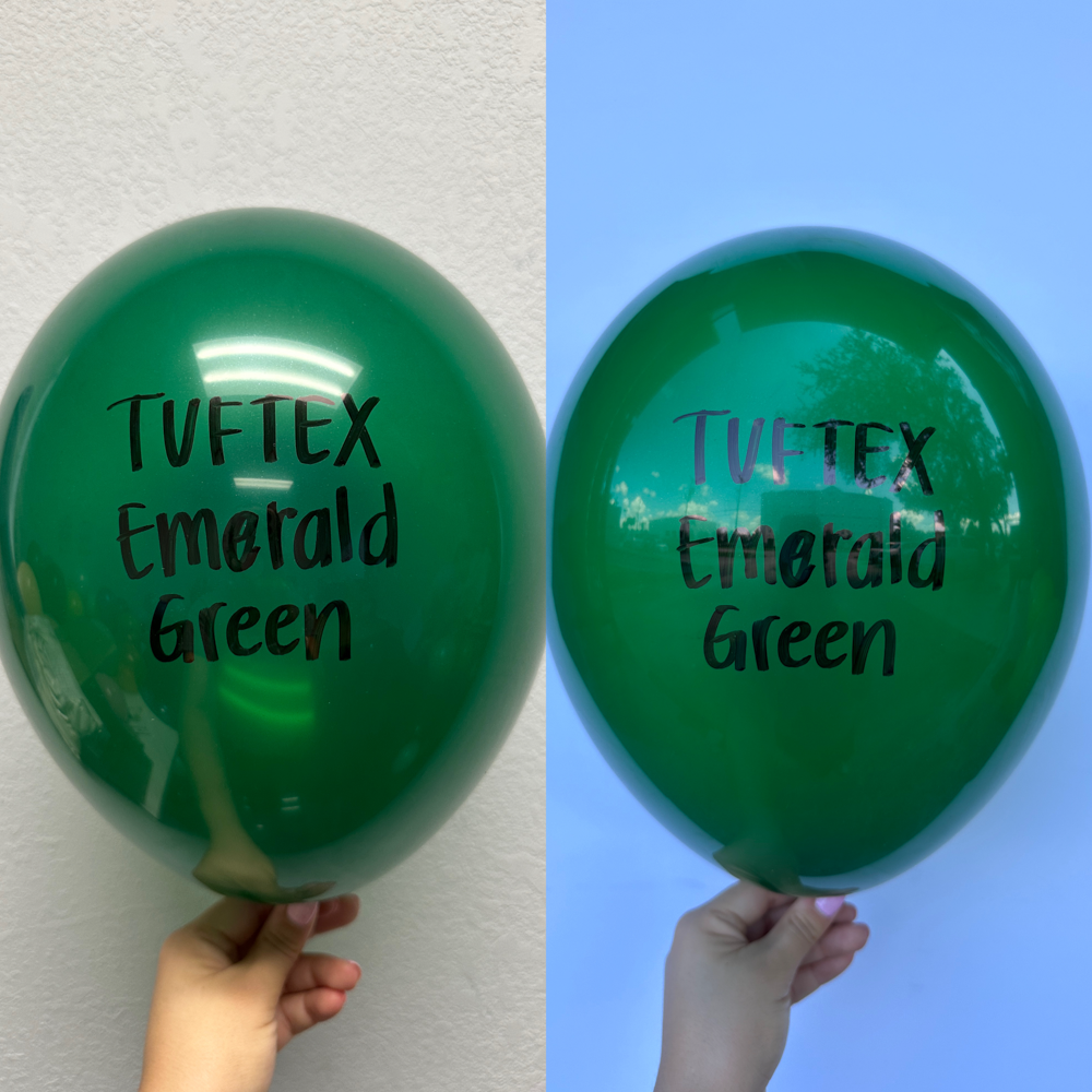 Tuftex Crystal Emerald Green 5 inch Latex Balloons 50ct