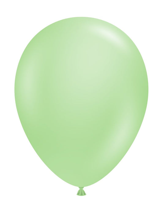 Globos de látex verde menta Tuftex de 5 pulgadas, 50 unidades