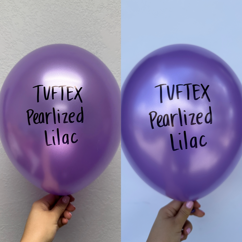Globos de látex color lila metálico Tuftex de 5 pulgadas, 50 unidades