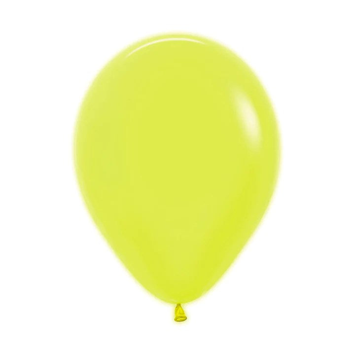 9 inch Sempertex Neon Yellow Latex Balloons 50ct