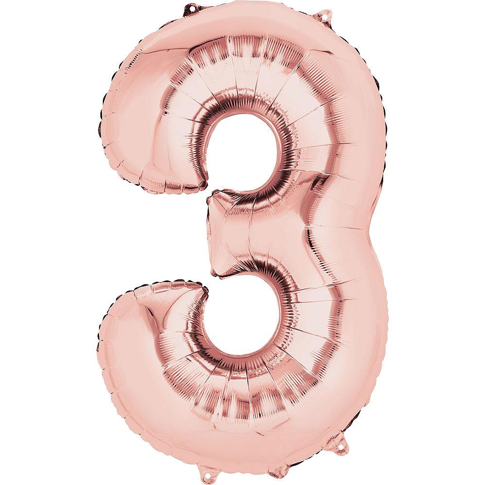 Jumbo Foil Number Balloon 34in Rose Gold-3