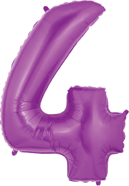 Betallic 4 Purple 34 inch Shaped Foil Balloon Packaged 1ct