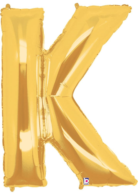 Betallic K Gold 34 inch Shaped Foil Balloon Polybagged 1ct