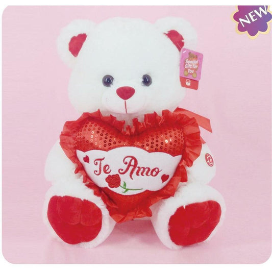 15in White Bear TE AMO - Toy World Inc