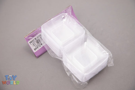 Mini plato de postre de 2,5 pulgadas, paquete de 24 piezas, transparente