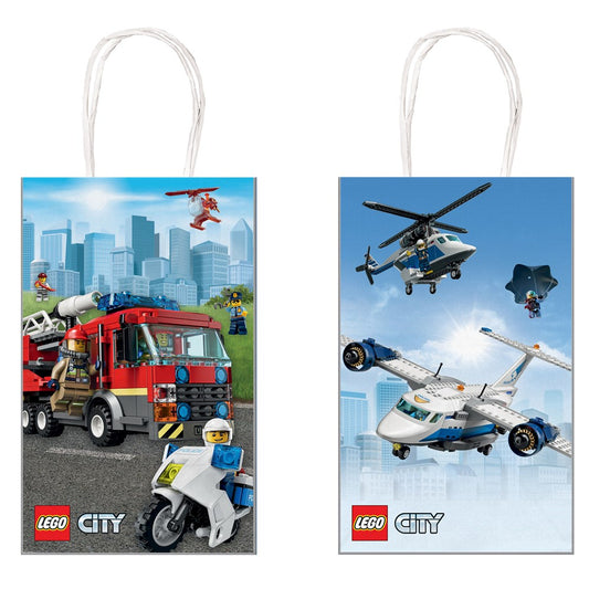 Lego City Kraft Paper Bags 8ct