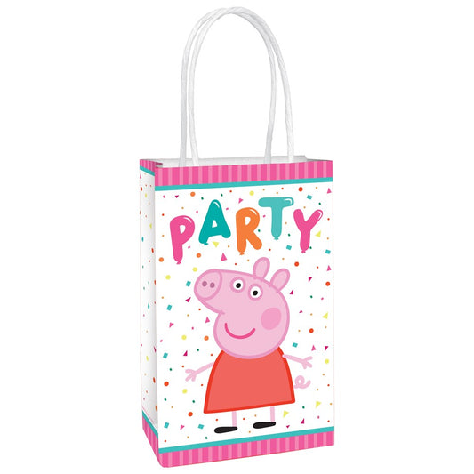 Peppa Pig Confetti Party Kraft Paper Bags 8ct